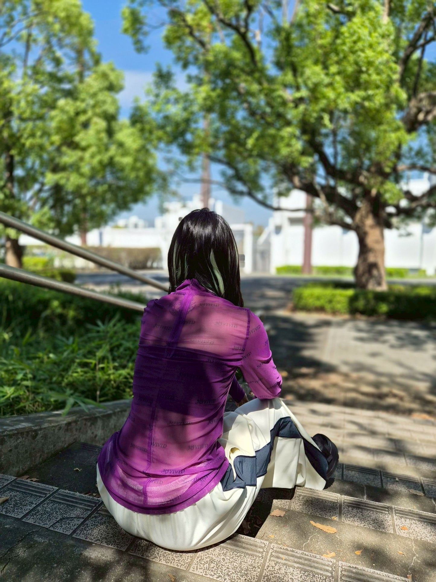 プリントメッシュトップ