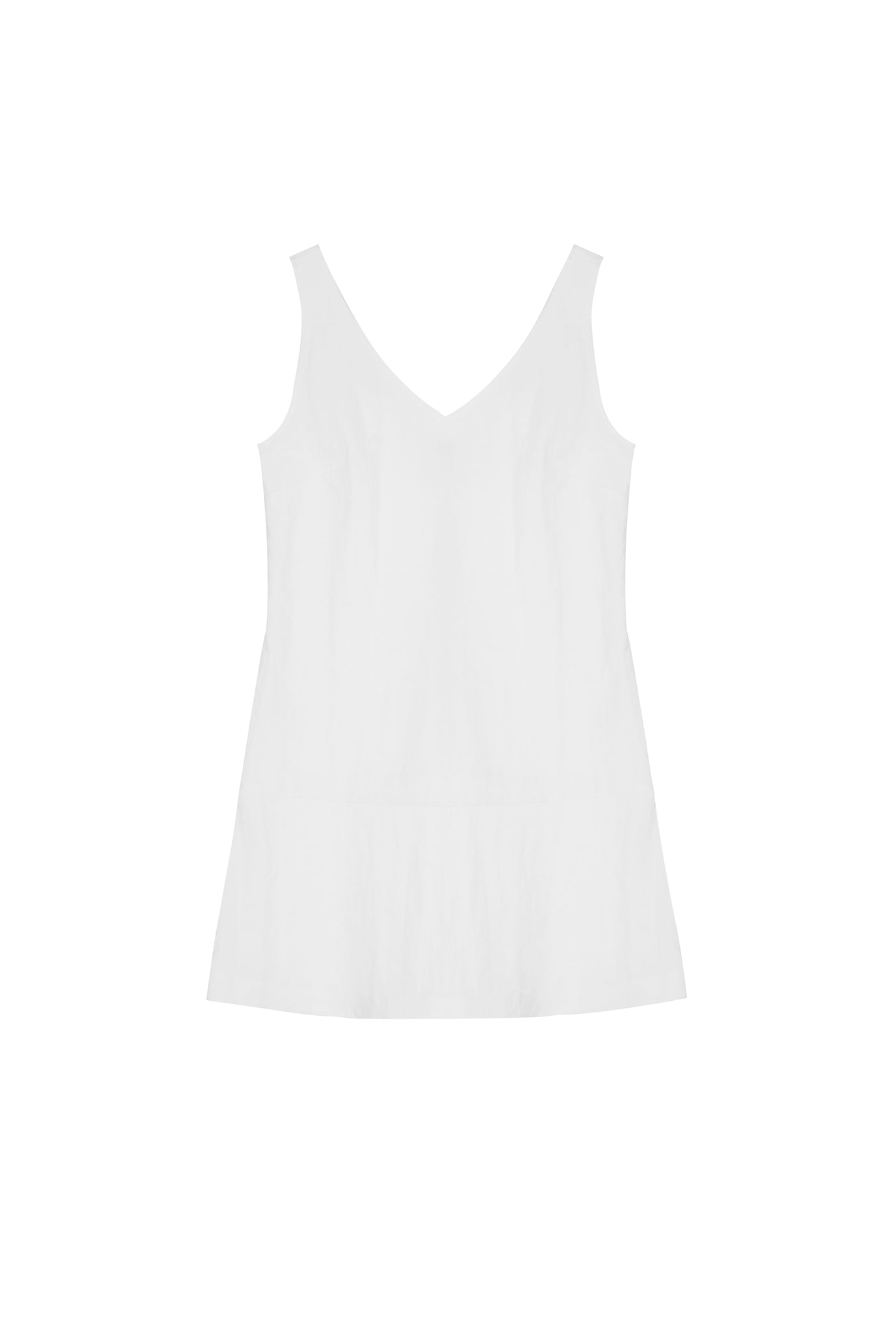 Vネックミニドレス