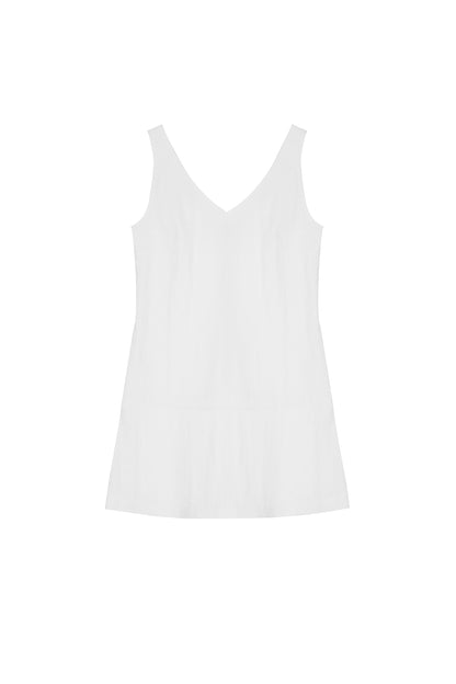 Vネックミニドレス