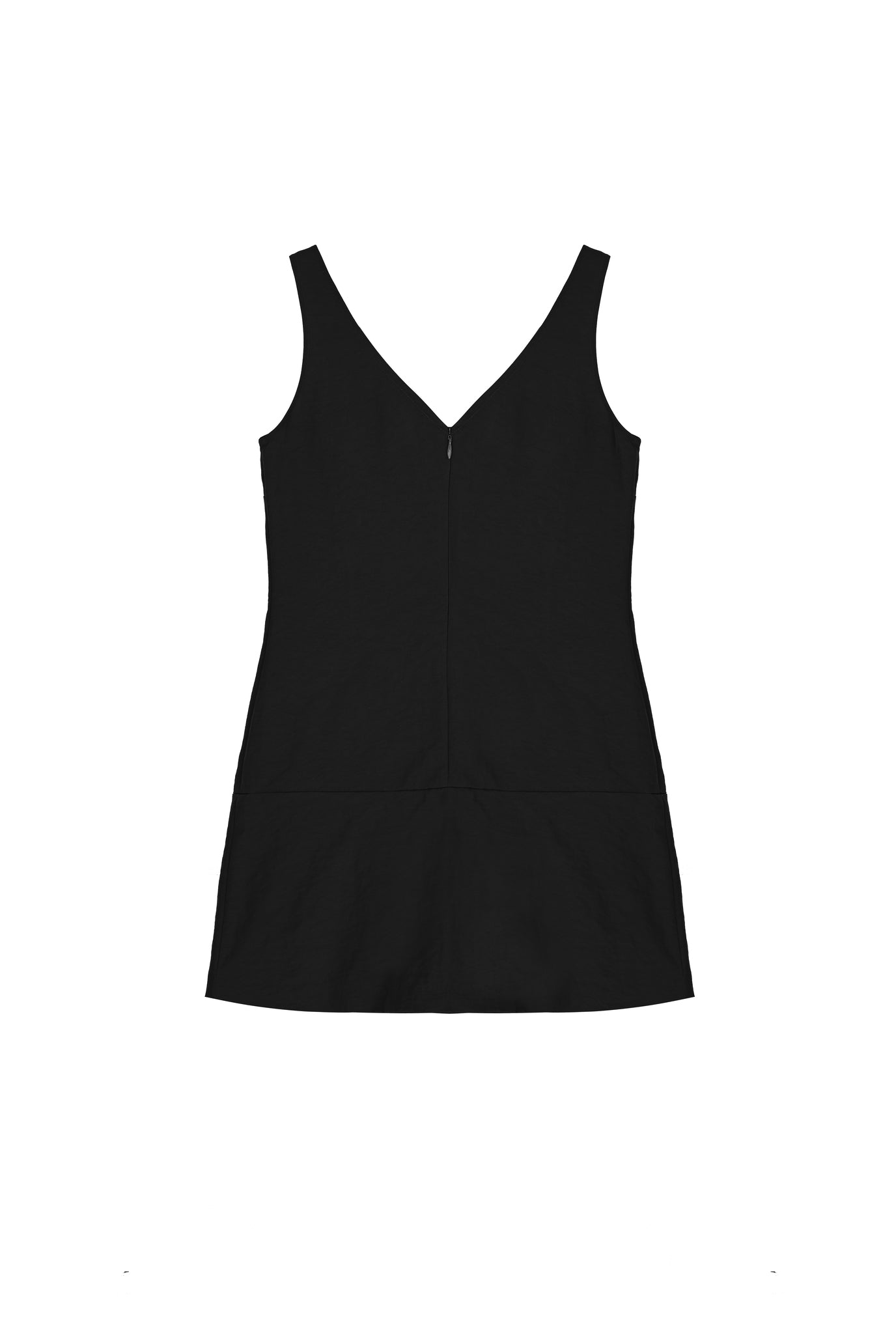 Vネックミニドレス