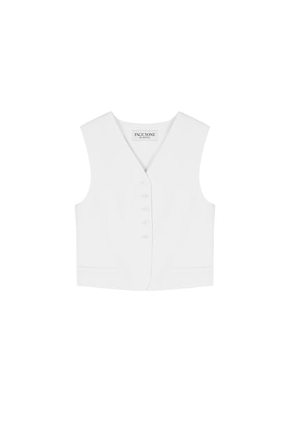 ボタンスリットベスト