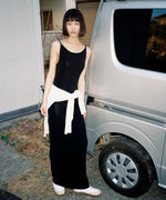 ニットスクエアーネックノースリーブワンピース