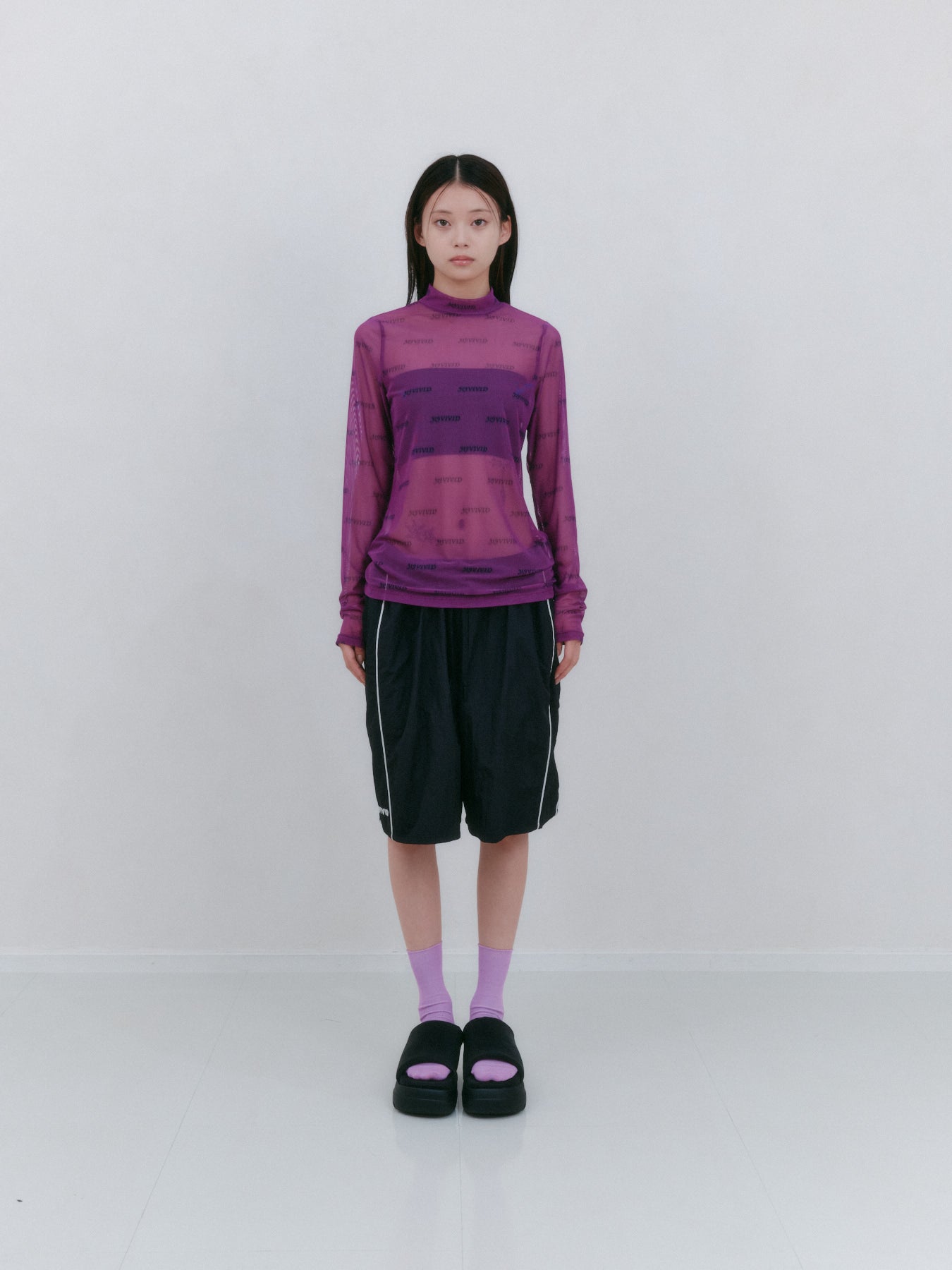 プリントメッシュトップ