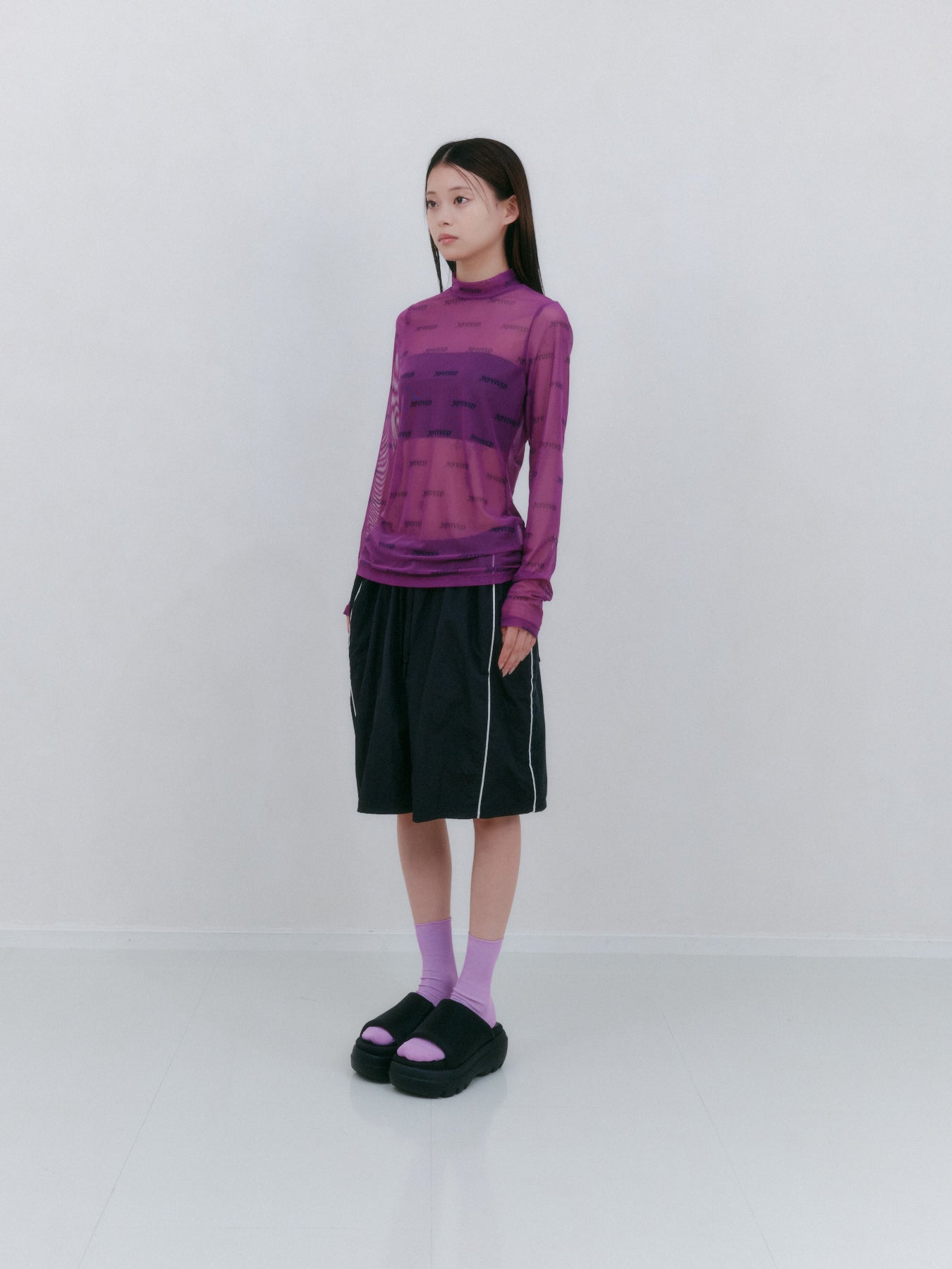 プリントメッシュトップ