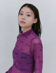 プリントメッシュトップ