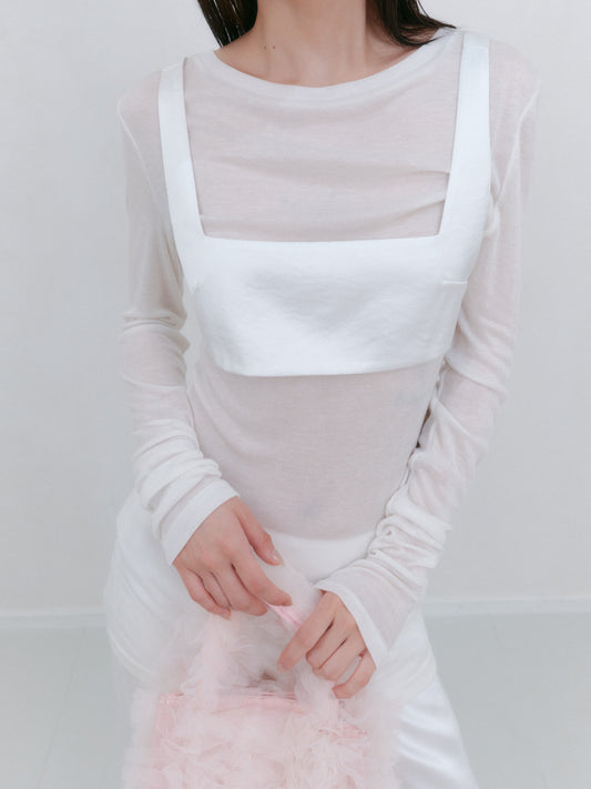 シースルーロングスリーブTシャツ