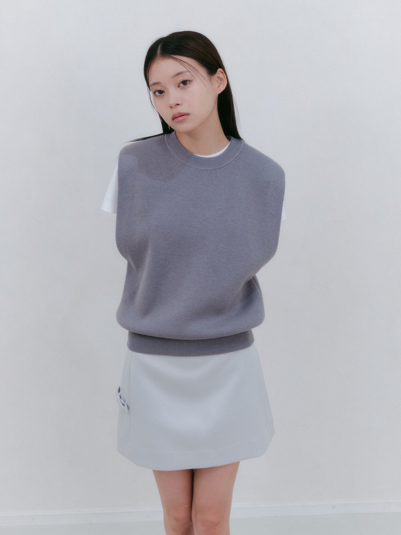 ショルダーパッドニットベスト