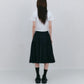 バックポケットプリーツスカート