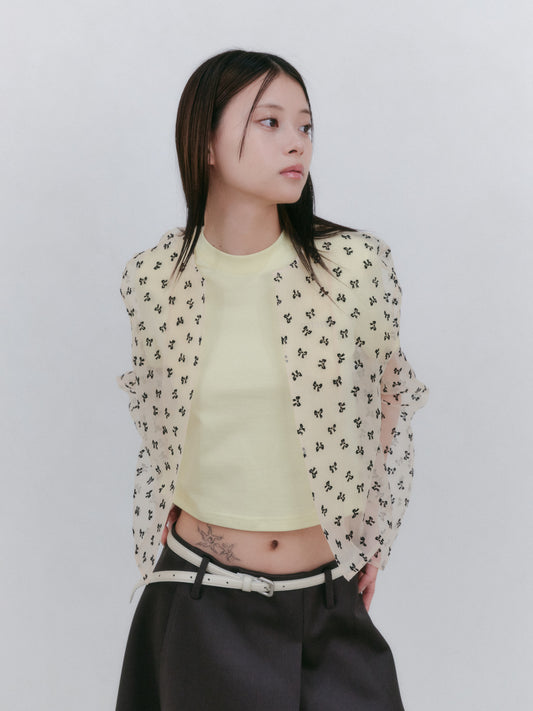 シースルーリボンジャケット