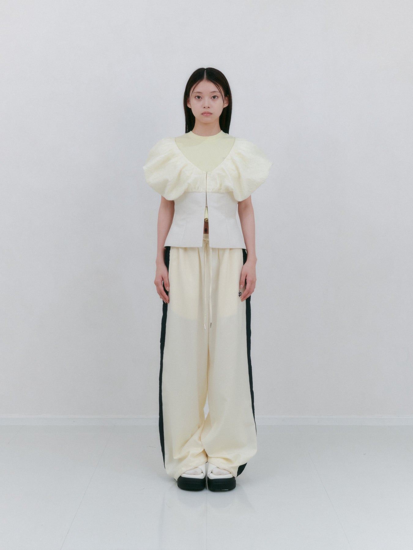 シアーパフハーフトップ