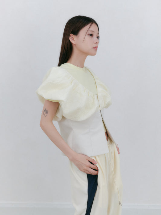 シアーパフハーフトップ