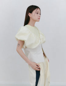 シアーパフハーフトップ