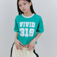 VIVIDビッグロゴクロップドTシャツ