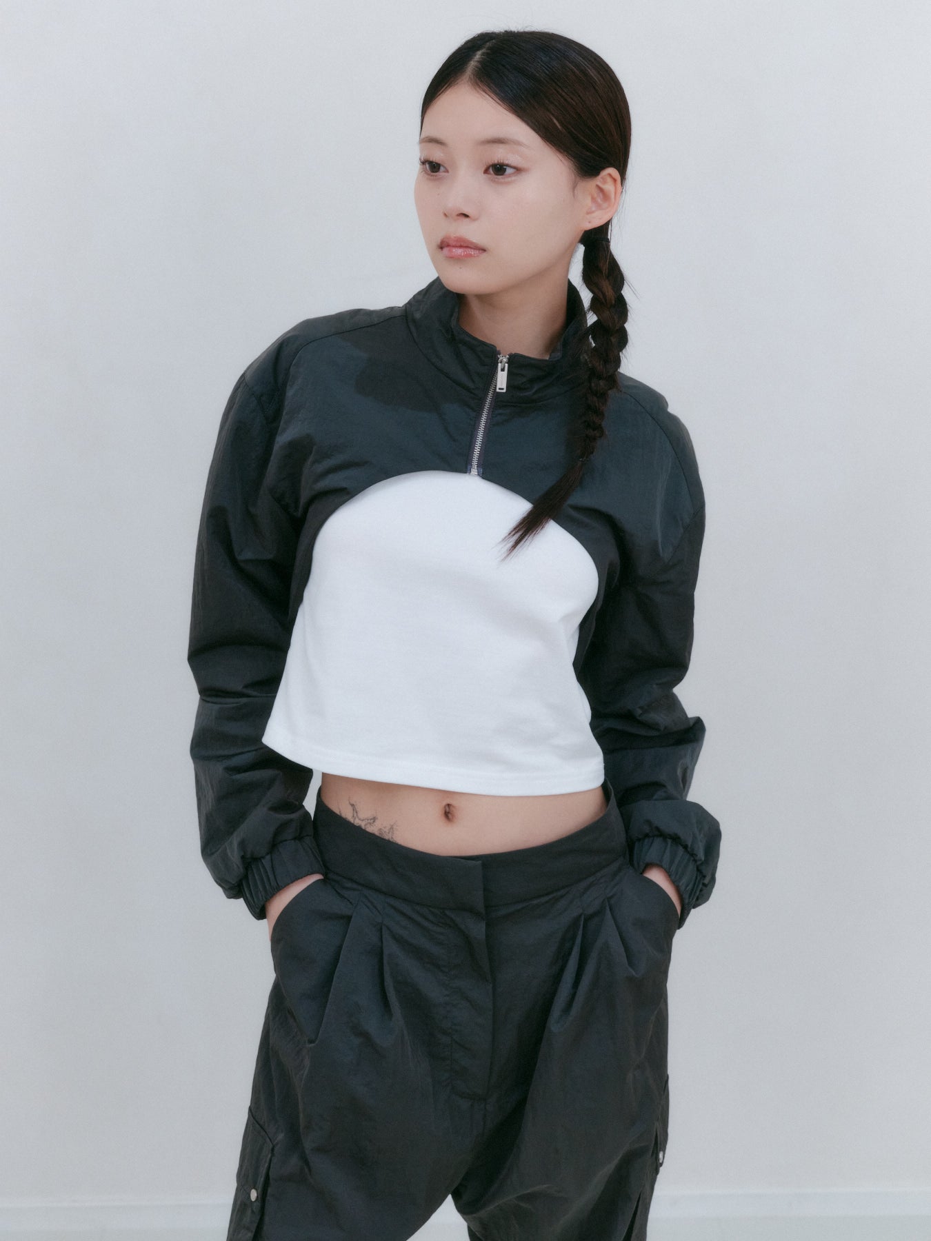 ナイロンボレロジャケット