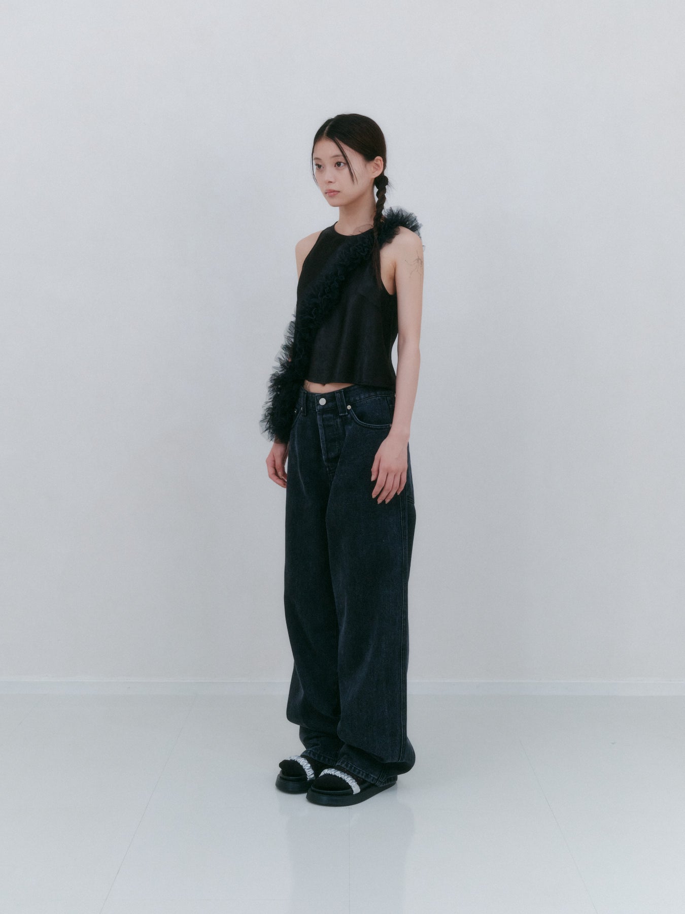 コットンデニムパンツ