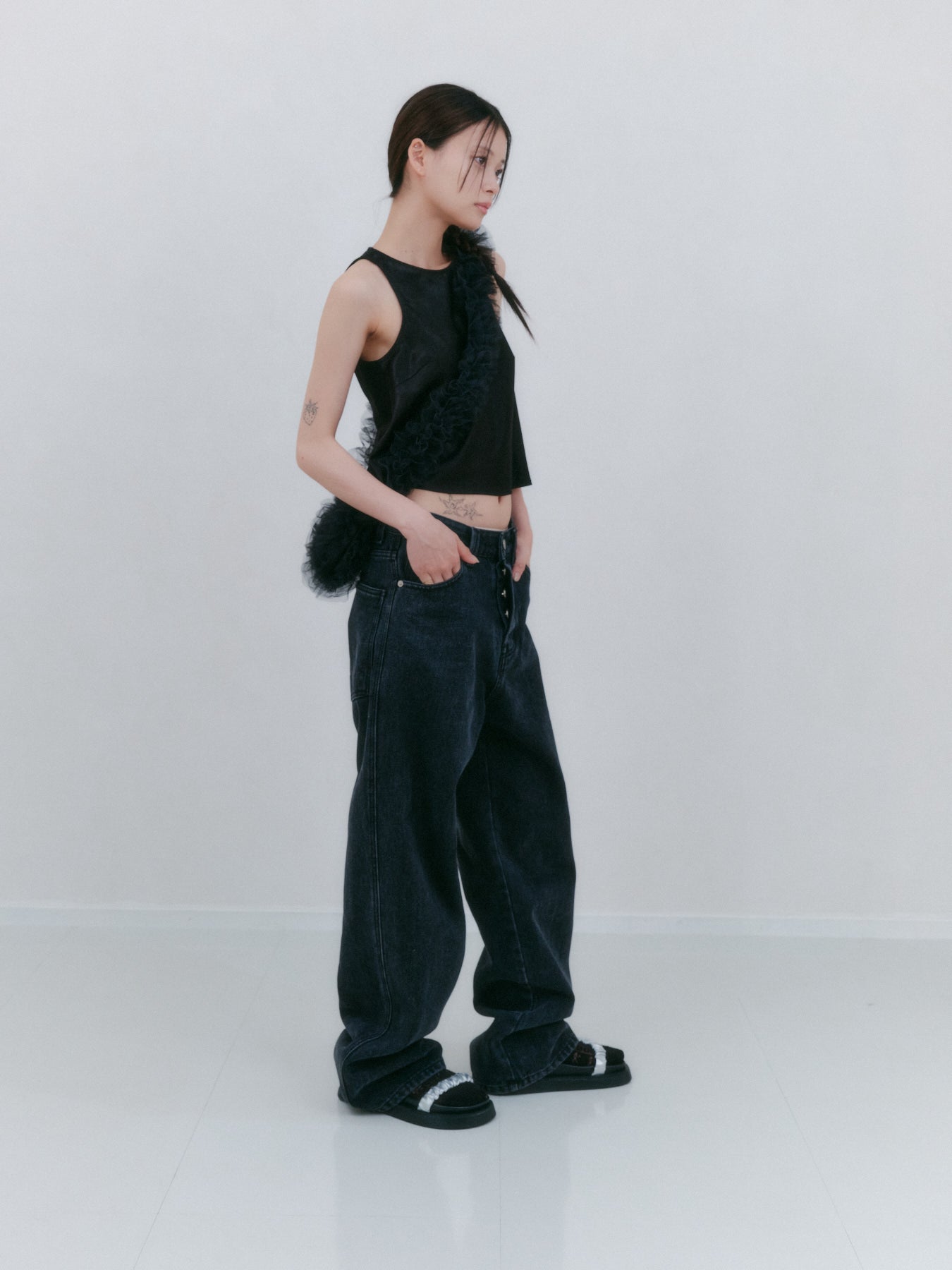 コットンデニムパンツ