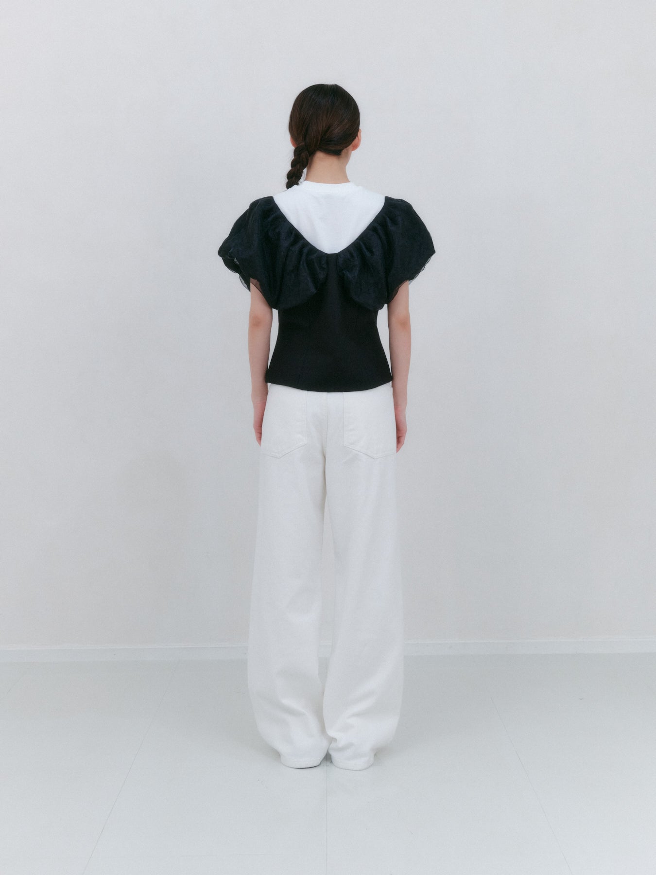 シアーパフハーフトップ