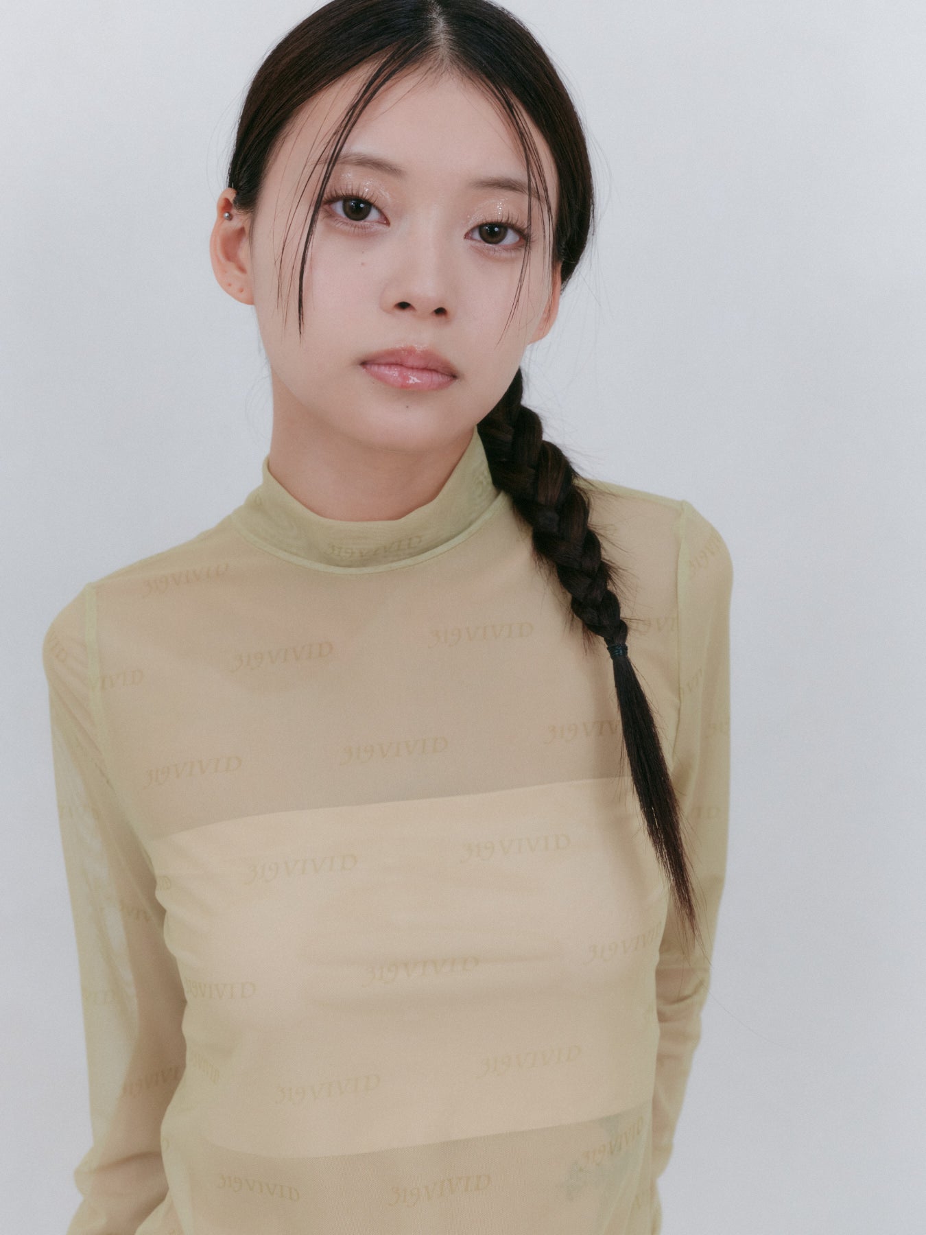 プリントメッシュトップ