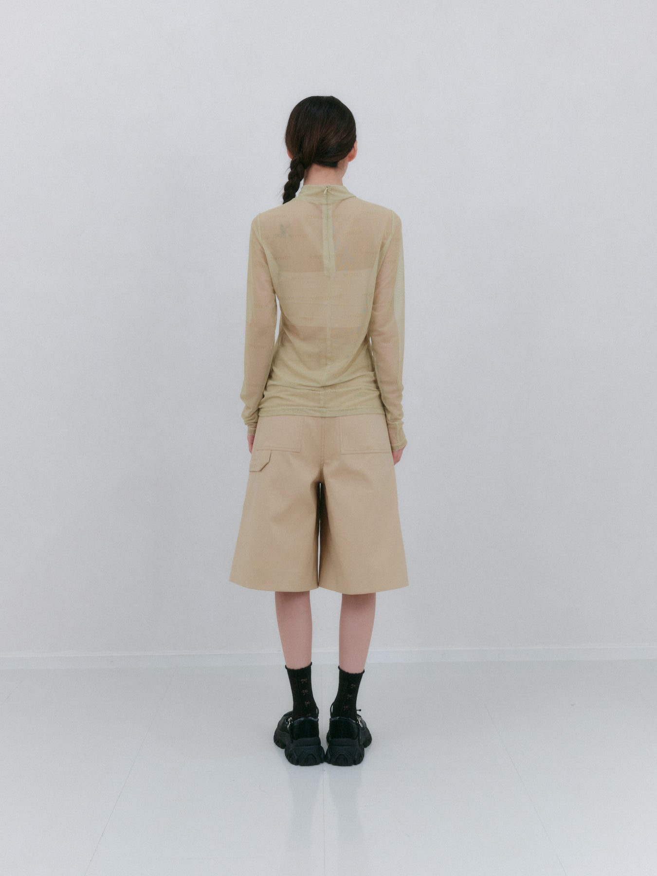 プリントメッシュトップ