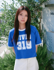 VIVIDビッグロゴクロップドTシャツ