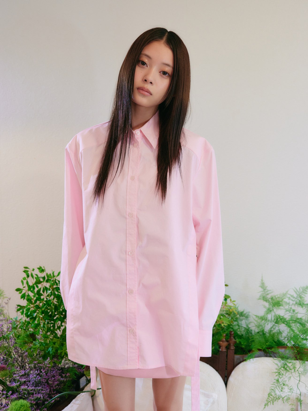 Dリングスリットシャツ