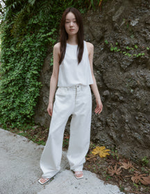 サテンリングディテールクロップドトップ