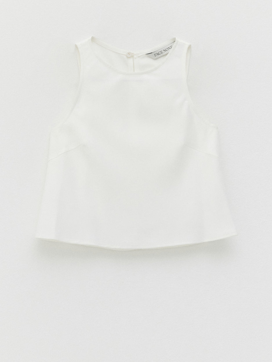 サテンリングディテールクロップドトップ