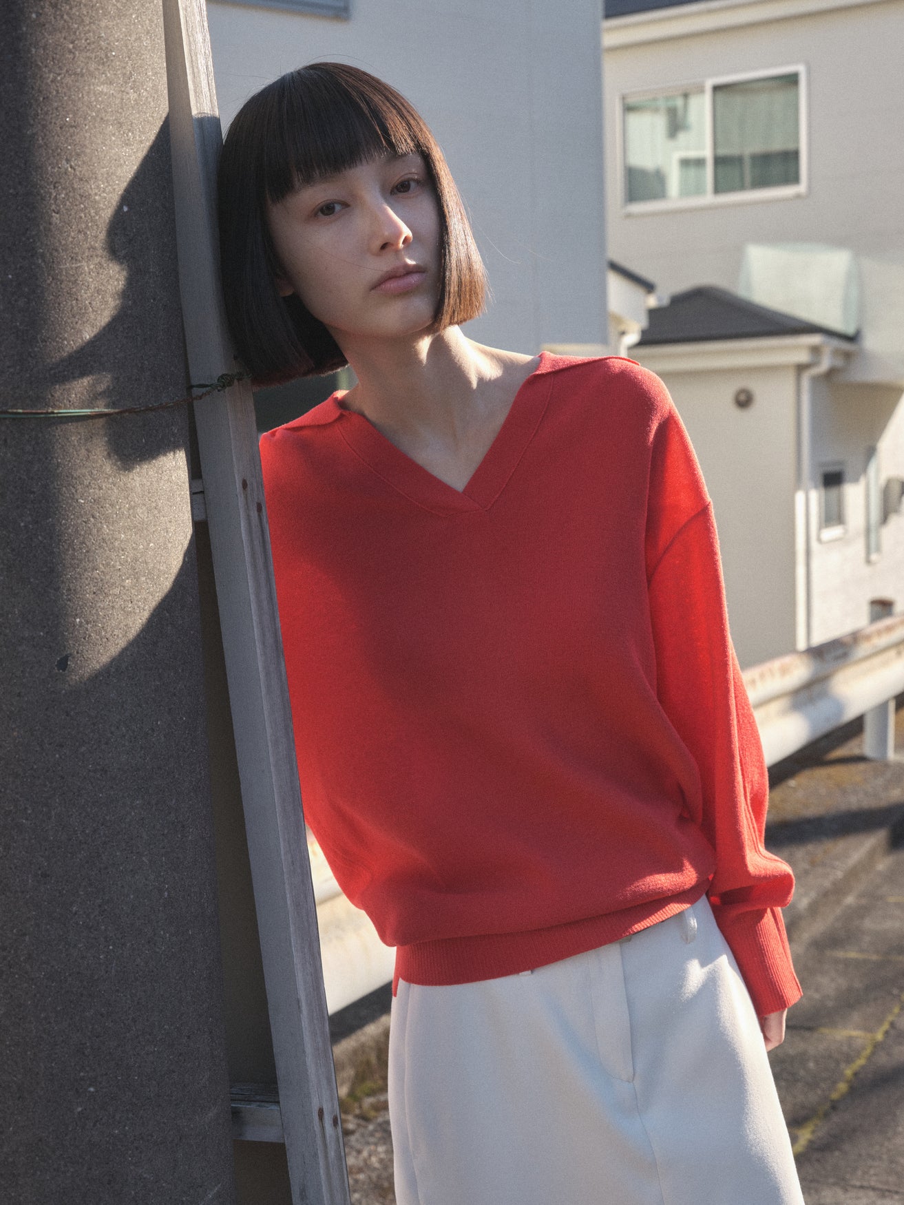 ソフトカラーニット