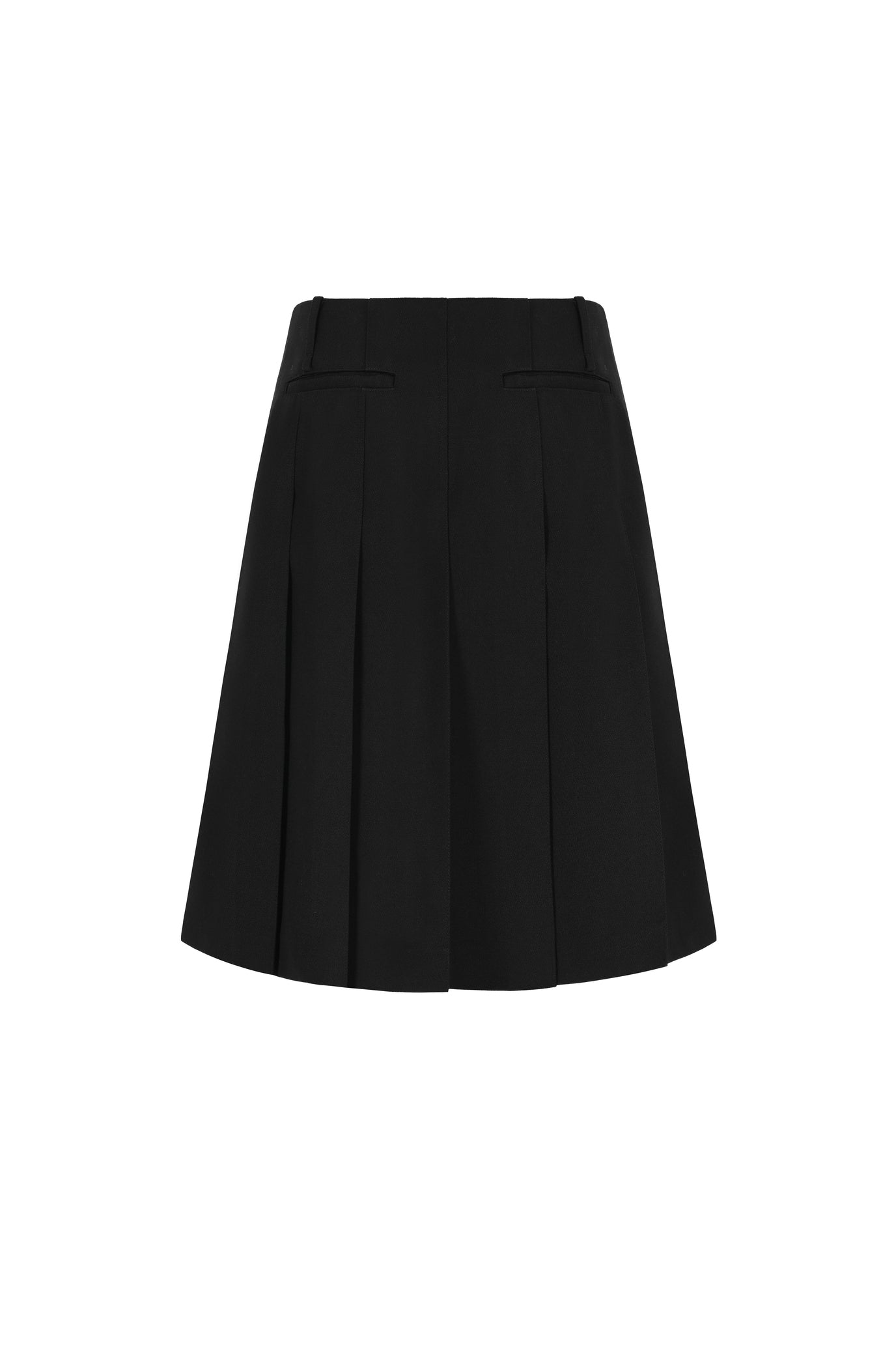 バックポケットプリーツスカート