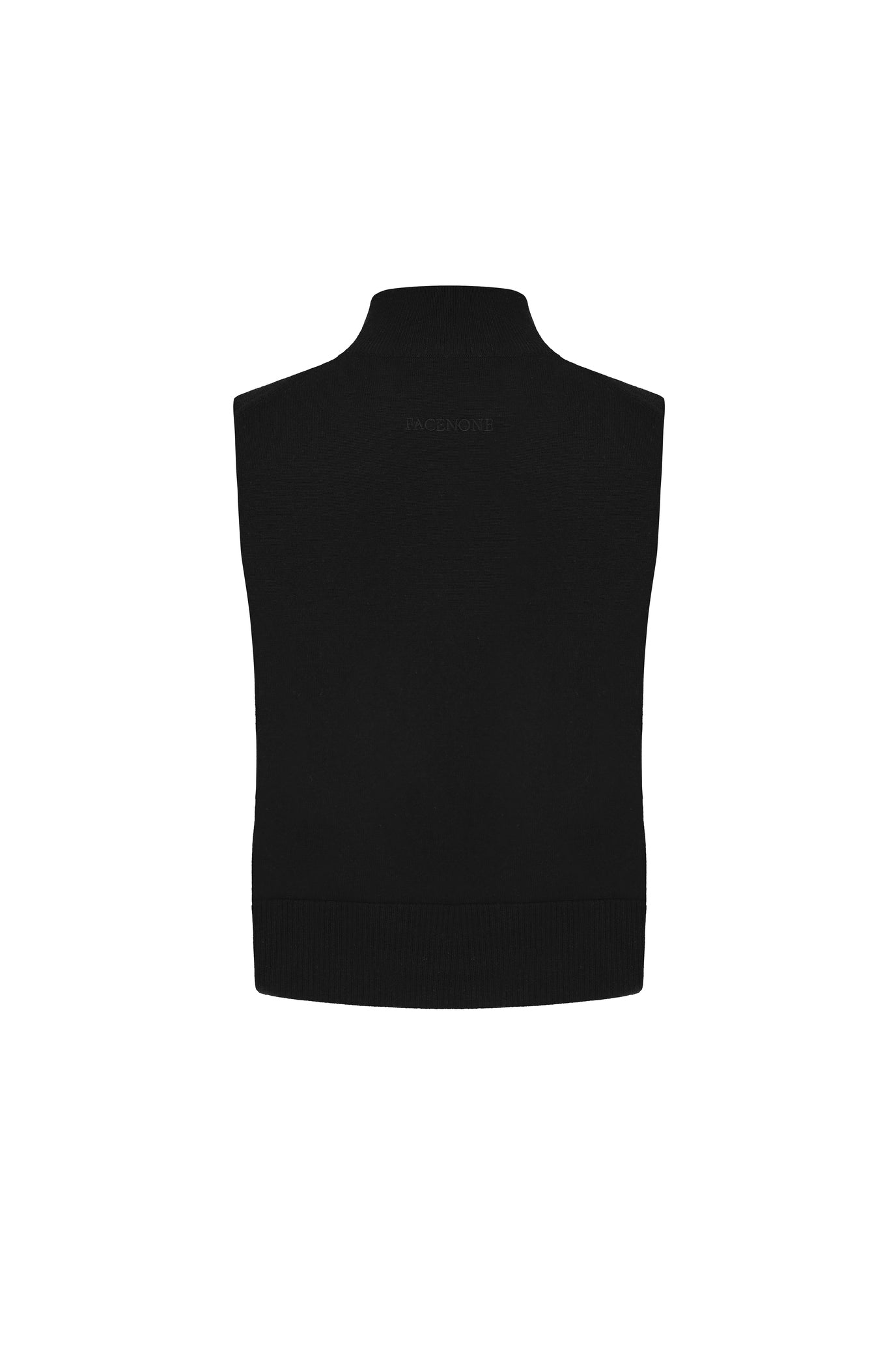 タートルネックノースリーブニットトップ