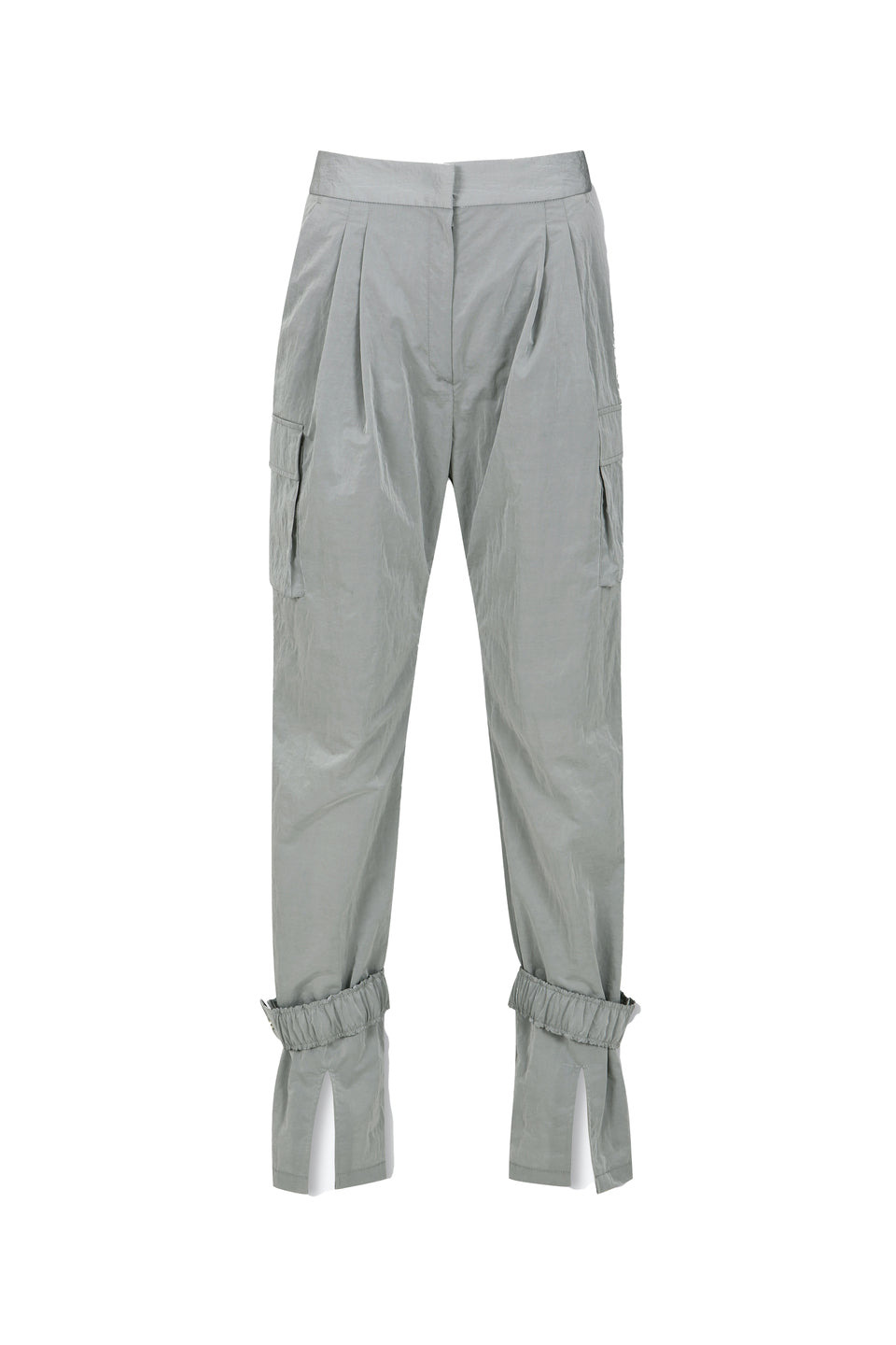 スリットディテールナイロンカーゴパンツ