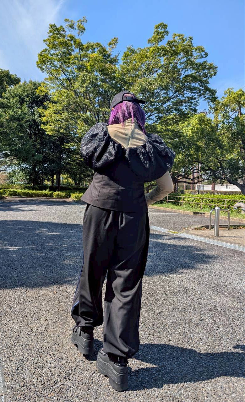 シアーパフハーフトップ