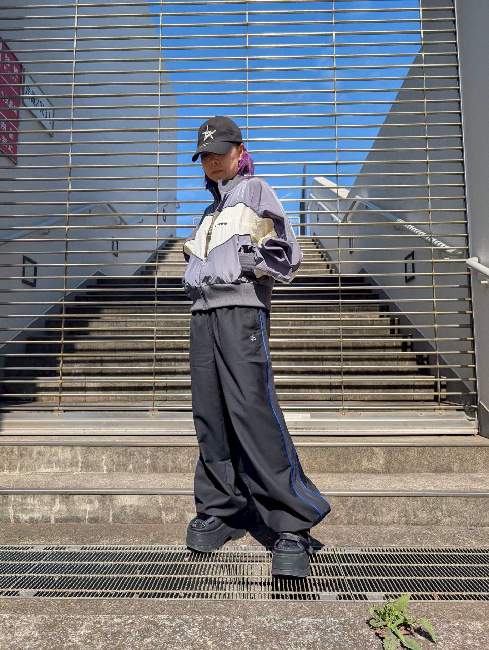 カラーブロックジョガーパンツ