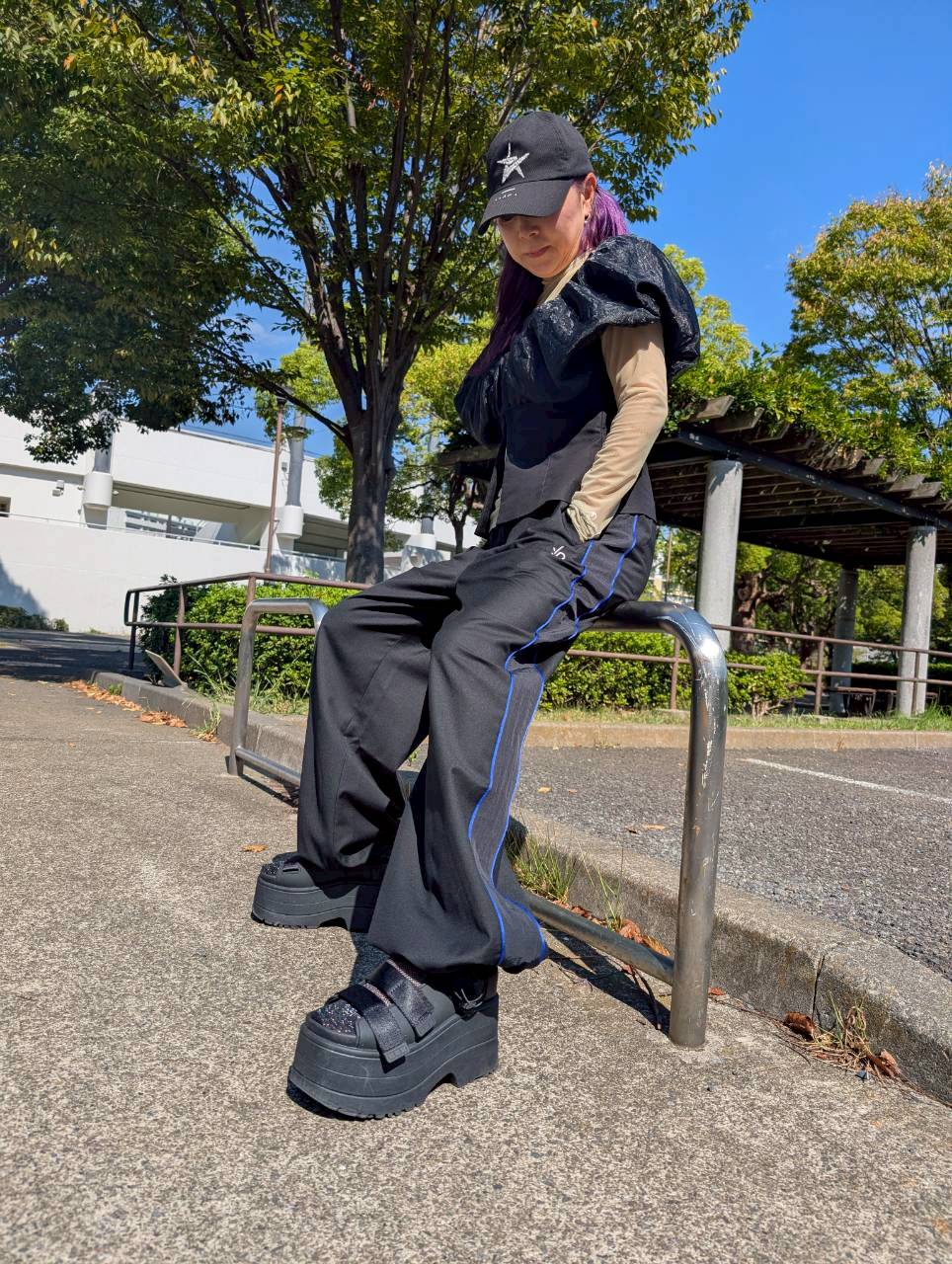 カラーブロックジョガーパンツ